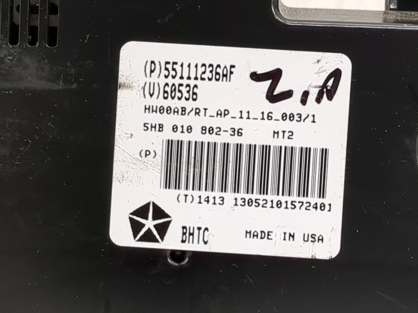 2013 Dodge Caravan Climate Control Module Temperature AC/Heater Replacement P/N:55111236AF Fits OEM Used Auto Parts - Oemuse