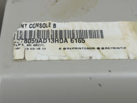2013 Dodge Caravan Overhead Roof Console - Oemusedautoparts1.com