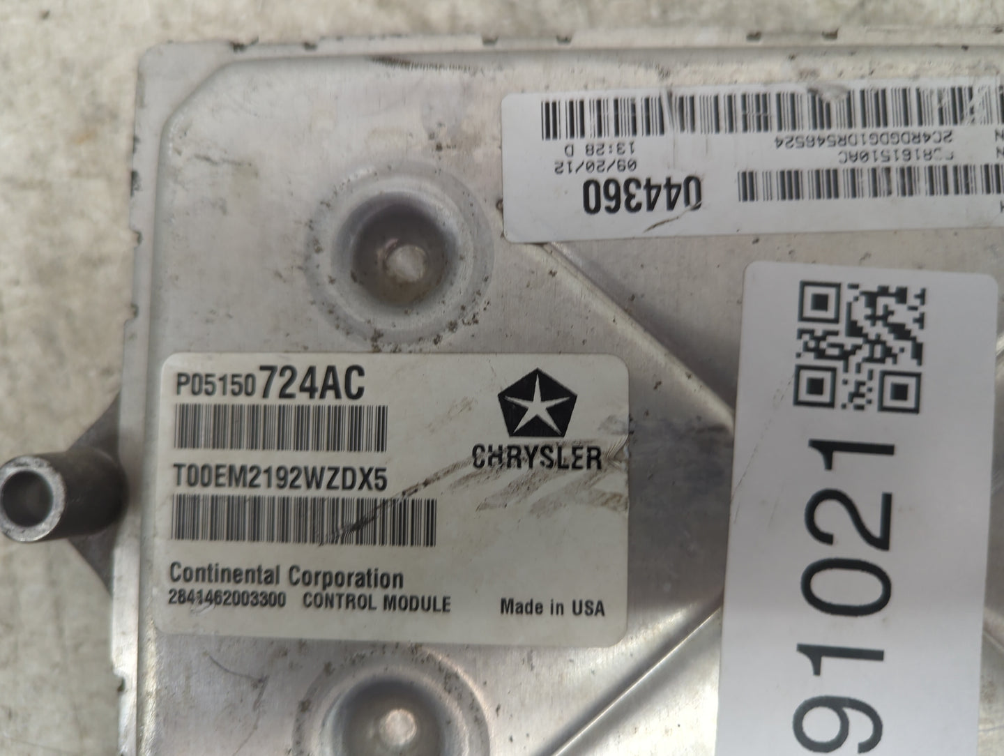 2013 Dodge Caravan PCM Engine Control Computer ECU ECM PCU OEM P/N:P05150724AC T00EM2192WZDX5 Fits OEM Used Auto Parts - Oem
