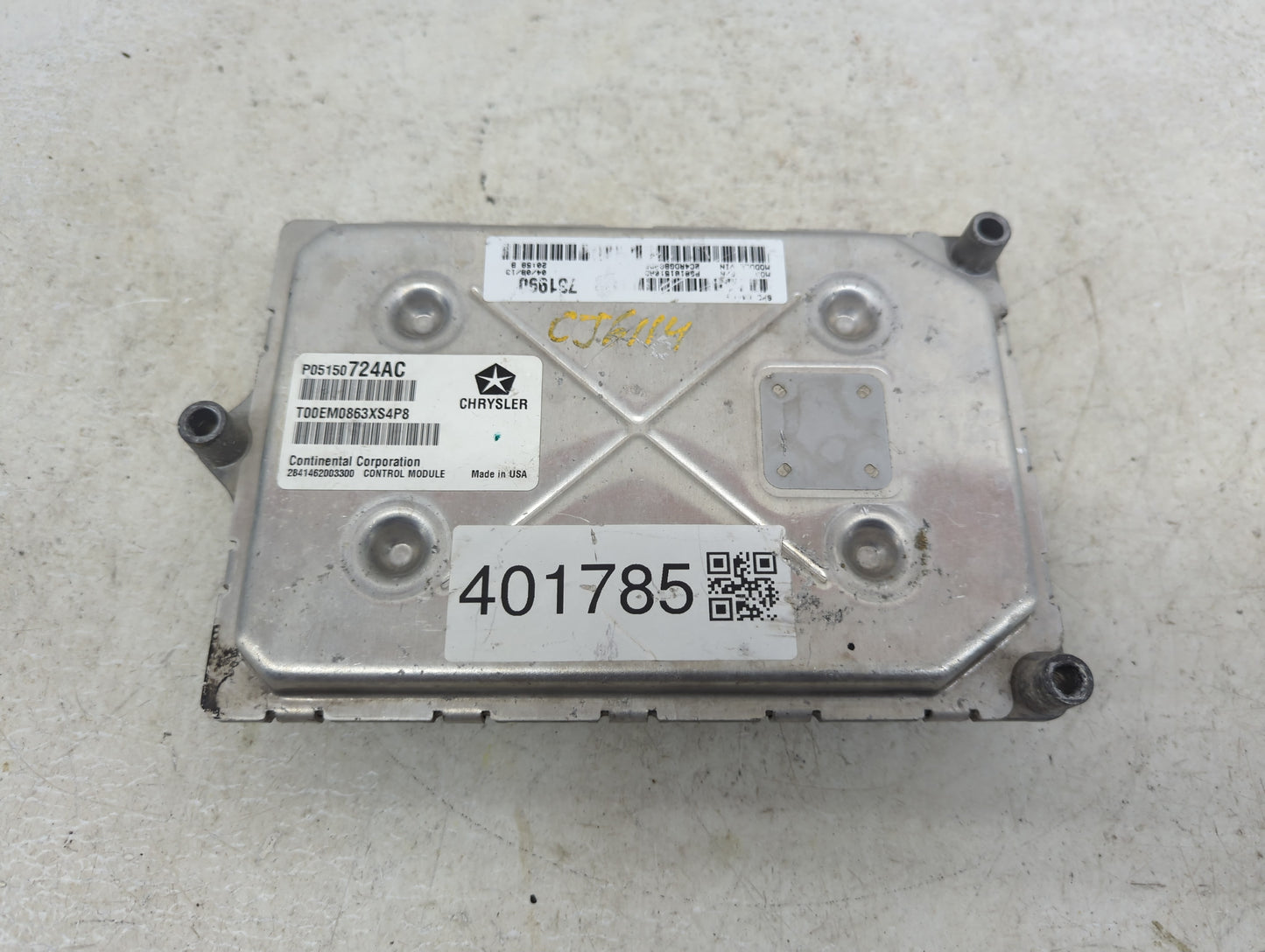 2013 Dodge Caravan PCM Engine Control Computer ECU ECM PCU OEM P/N:P05150724AC Fits OEM Used Auto Parts - Oemusedautoparts1.