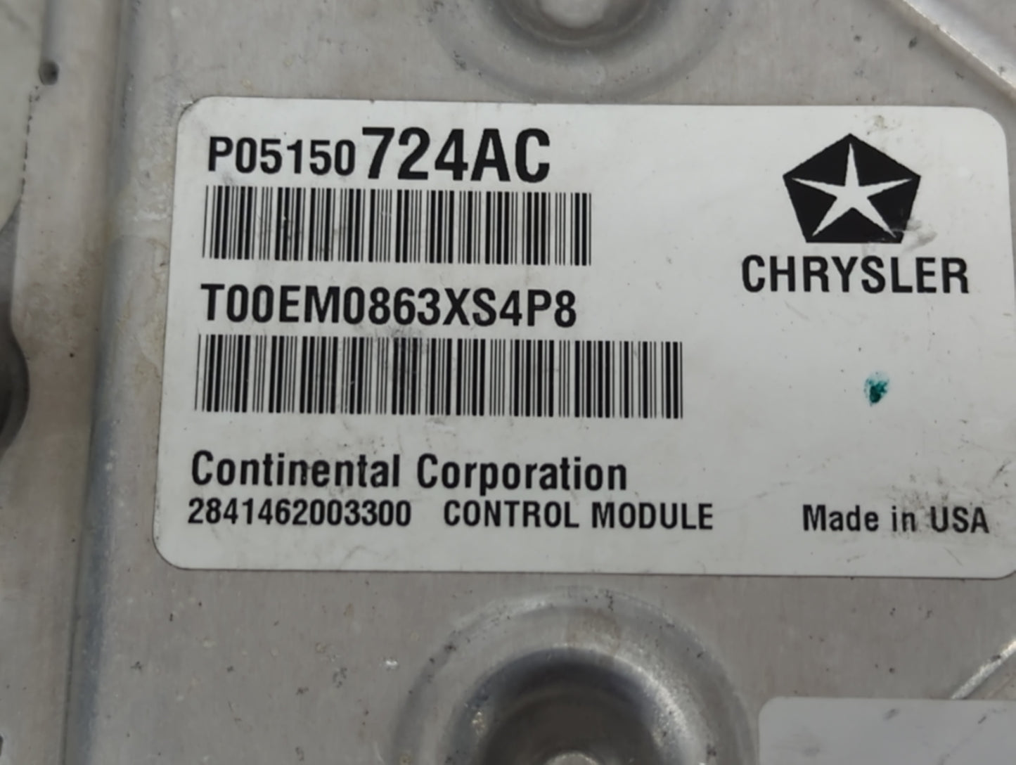 2013 Dodge Caravan PCM Engine Control Computer ECU ECM PCU OEM P/N:P05150724AC Fits OEM Used Auto Parts - Oemusedautoparts1.