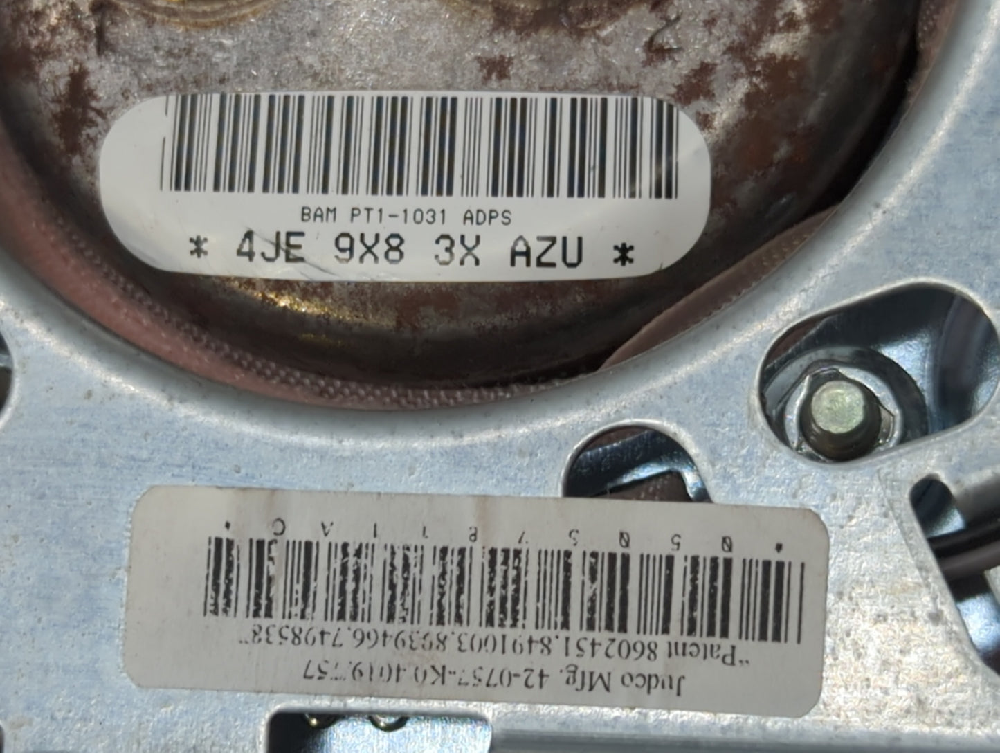 2013 Dodge Caravan Air Bag Driver Left Steering Wheel Mounted P/N:05057811AG Fits Fits 2014 2015 2016 2017 2018 2019 2020 OE