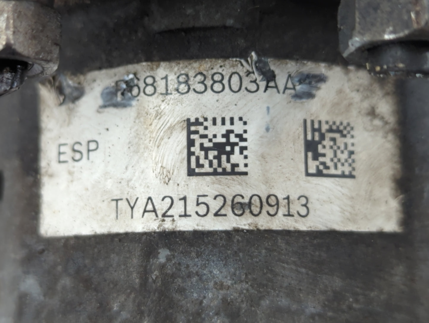 2013 Dodge Caravan ABS Pump Control Module Replacement P/N:68183803AA Fits OEM Used Auto Parts - Oemusedautoparts1.com