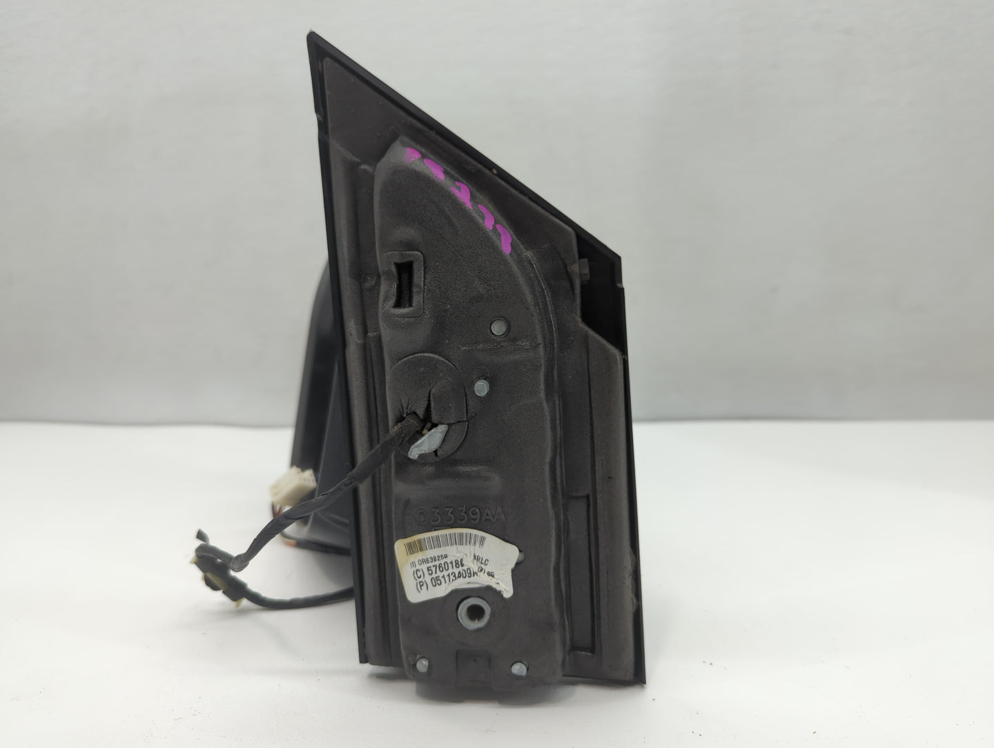 Dodge Caravan Driver Left Side View Manual Door Mirror Black - Oemusedautoparts1.com