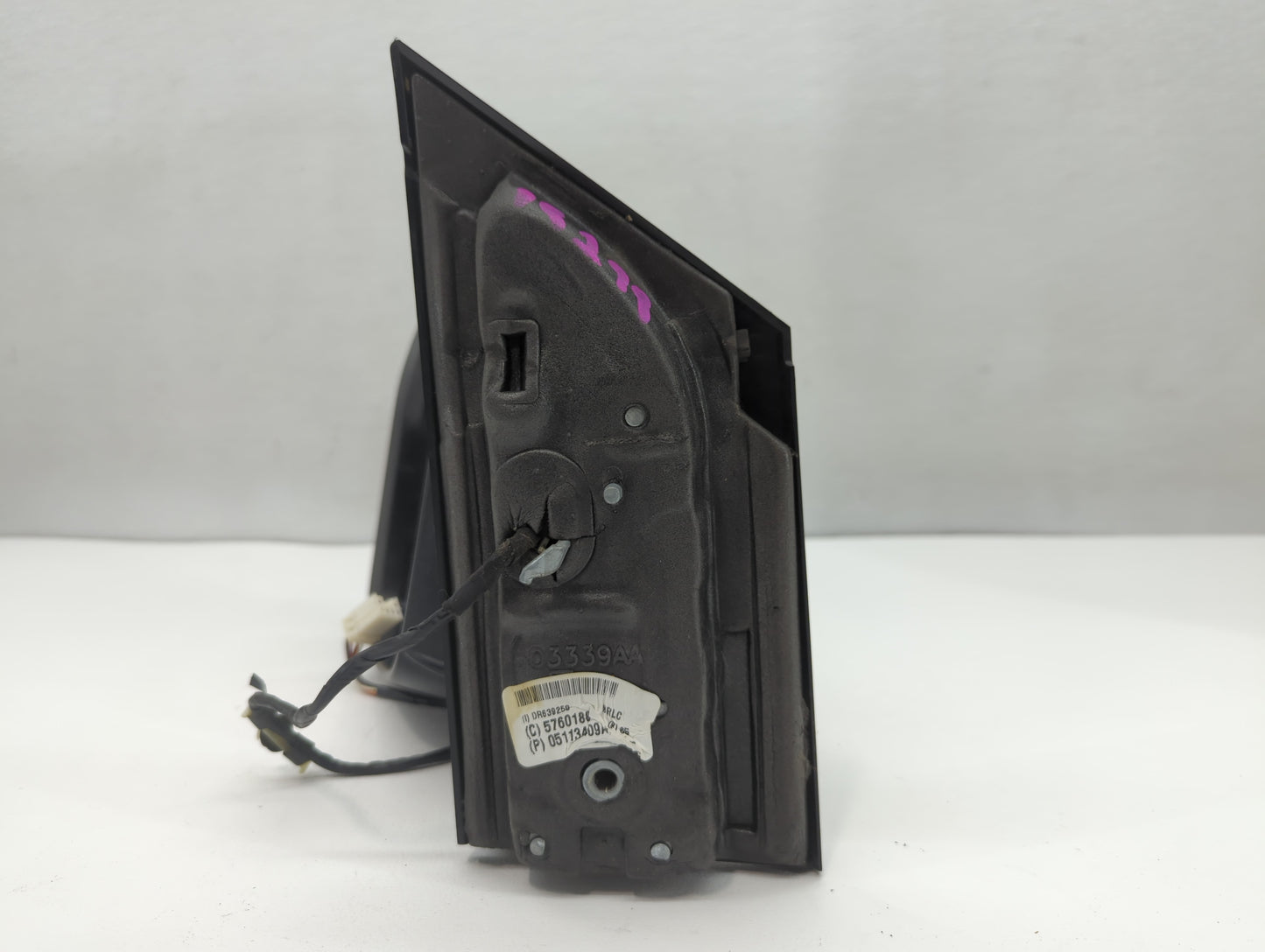 Dodge Caravan Driver Left Side View Manual Door Mirror Black - Oemusedautoparts1.com