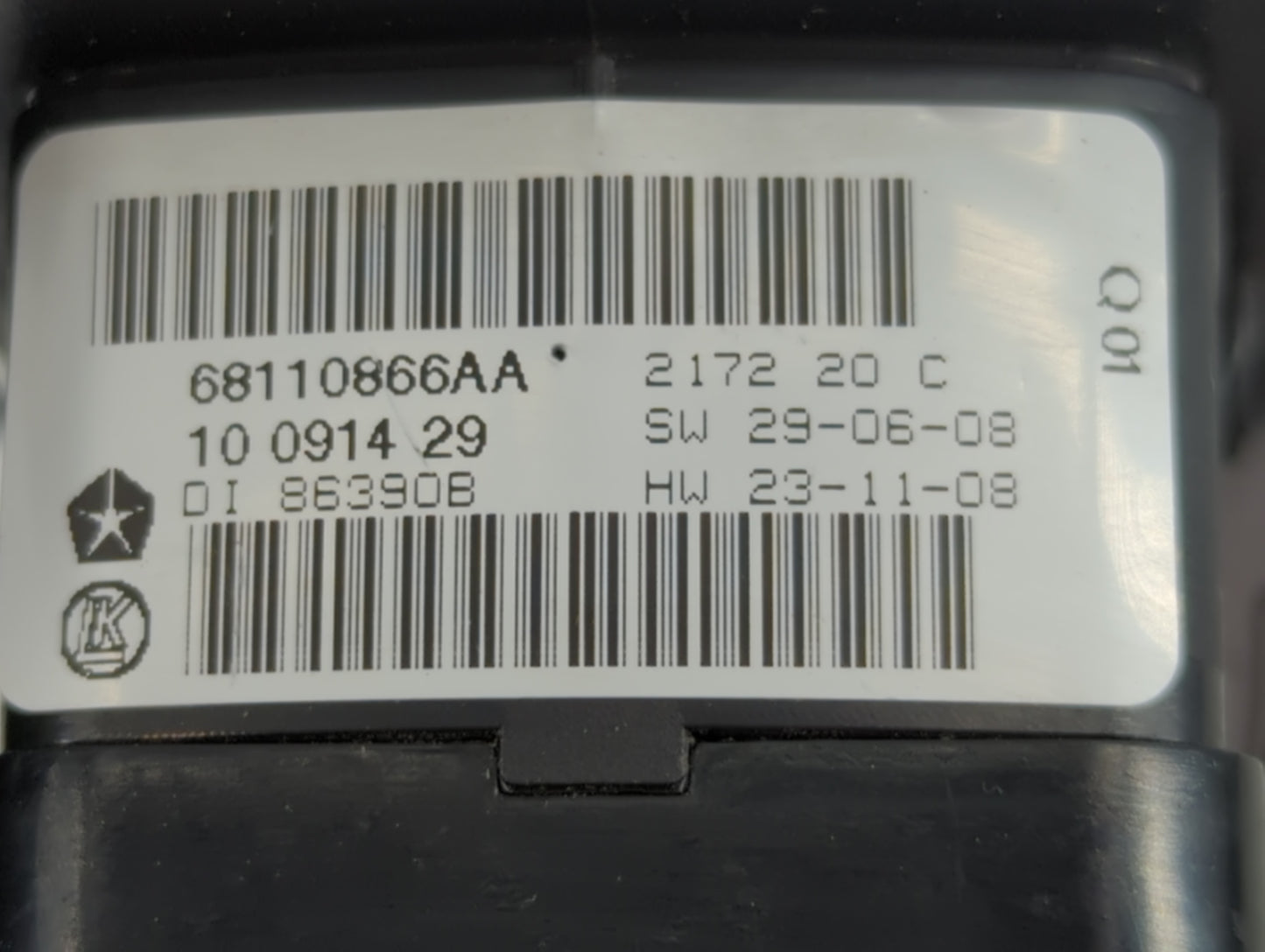 2013 Dodge Caravan Master Power Window Switch Replacement Driver Side Left P/N:68110866AA Fits Fits 2012 2014 2015 2016 OEM 