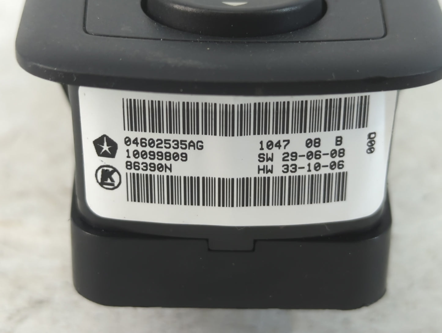 2013 Dodge Caravan Master Power Window Switch Replacement Driver Side Left P/N:04602535AG Fits OEM Used Auto Parts - Oemused