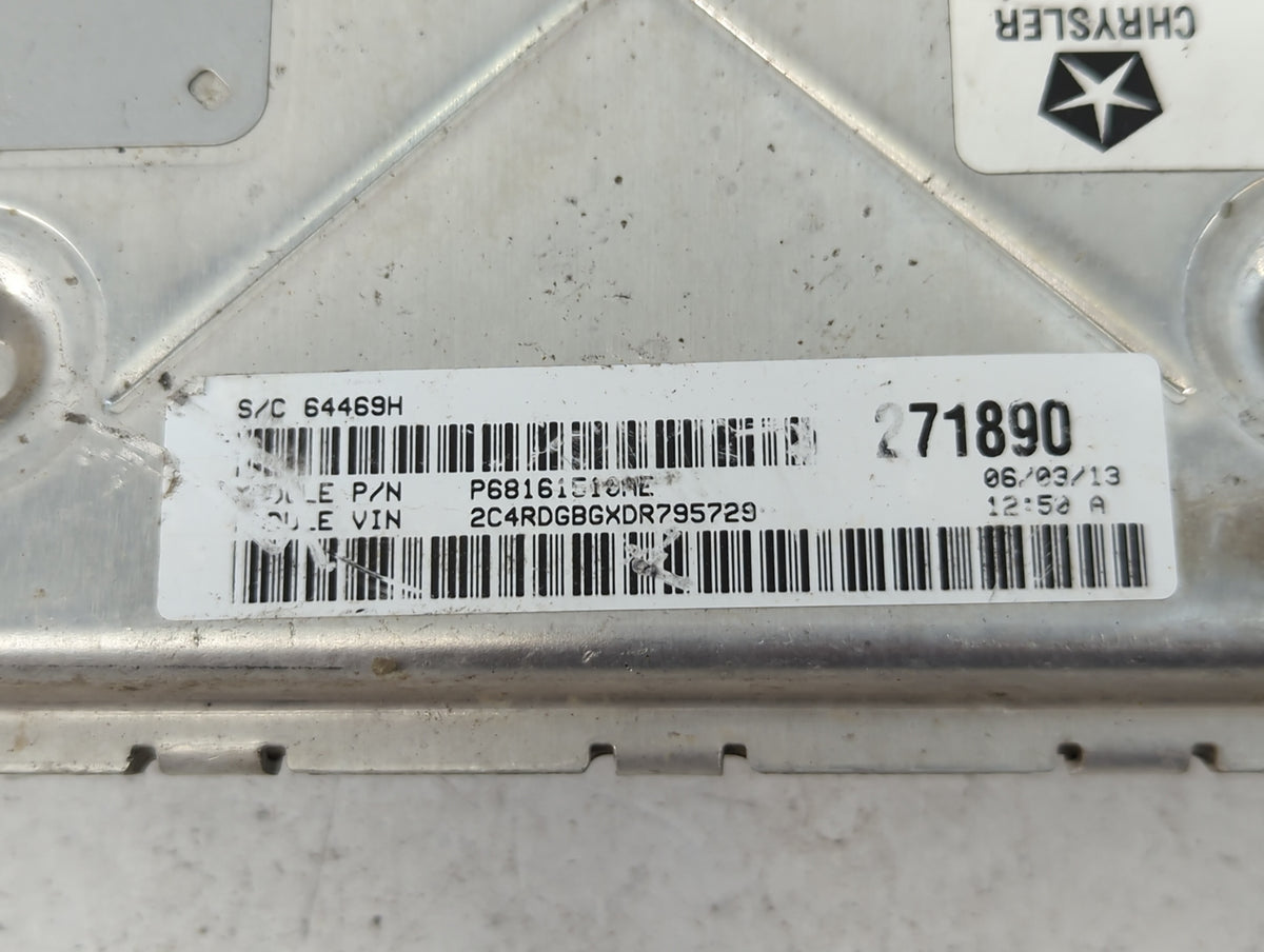 2013 Dodge Caravan PCM Engine Control Computer ECU ECM PCU OEM P/N:P05150724AC OEM Used Auto Parts - Oemusedautoparts1.com