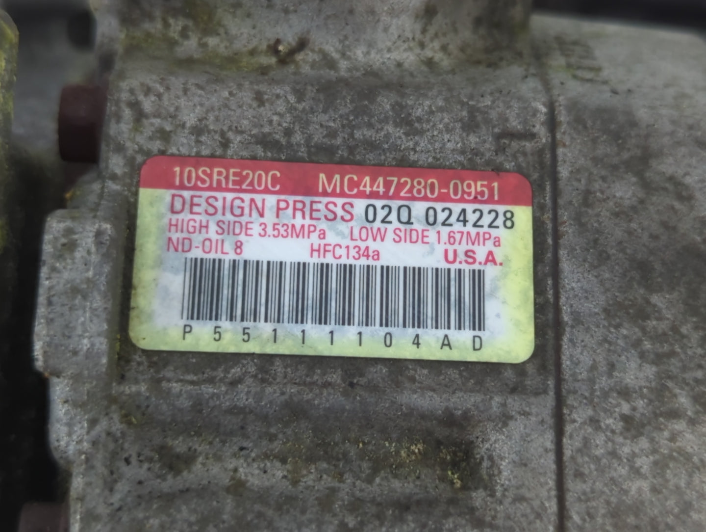 Dodge Caravan Air Conditioning A/c Ac Compressor Oem - Oemusedautoparts1.com