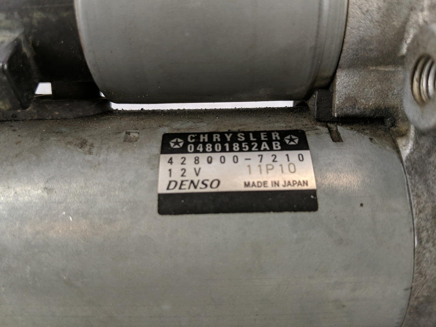 2011-2016 Dodge Challenger Car Starter Motor Solenoid OEM P/N:428000-7210 04801852AB Fits Fits 2011 2012 2013 2014 2015 2016