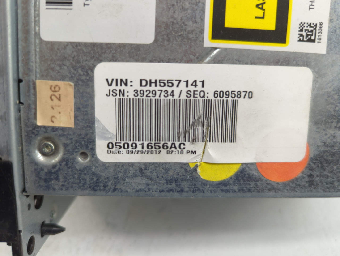 2013-2014 Dodge Challenger Radio AM FM Cd Player Receiver Replacement P/N:05091656AC Fits Fits 2011 2013 2014 OEM Used Auto 