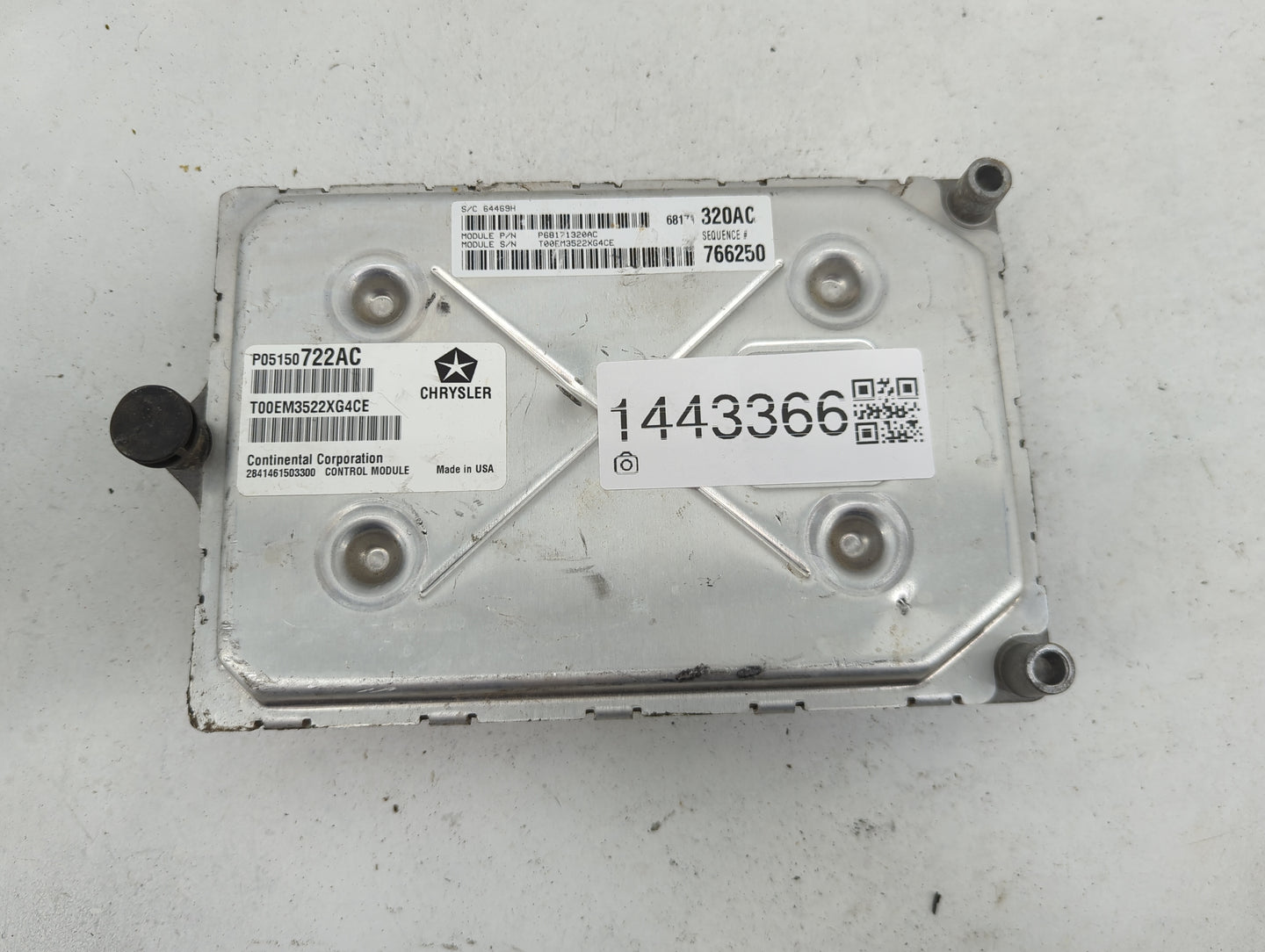 2013 Dodge Challenger PCM Engine Control Computer ECU ECM PCU OEM P/N:P68171320AC P05150722AC Fits OEM Used Auto Parts - Oem
