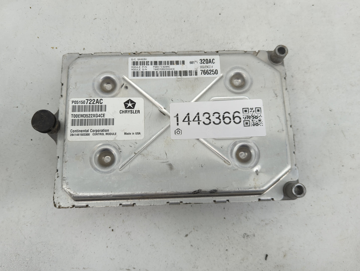 2013 Dodge Challenger PCM Engine Control Computer ECU ECM PCU OEM P/N:P68171320AC P05150722AC Fits OEM Used Auto Parts - Oem