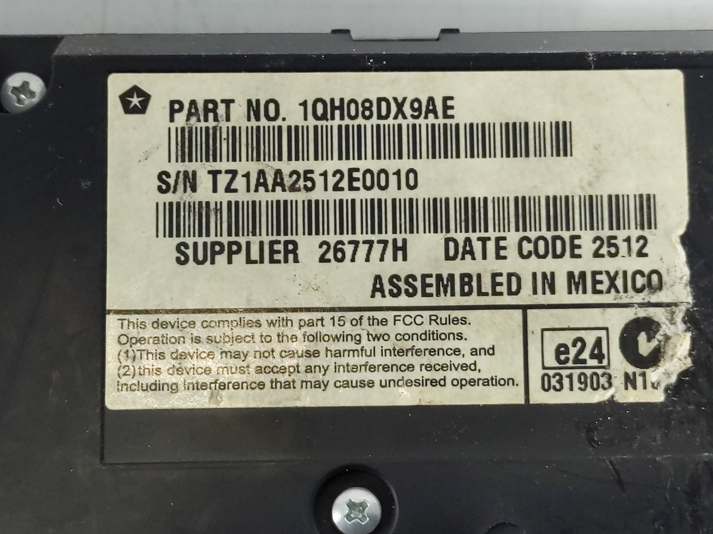 2011-2014 Dodge Charger Climate Control Module Temperature AC/Heater Replacement P/N:11QH08DX9AE Fits Fits 2011 2012 2013 20