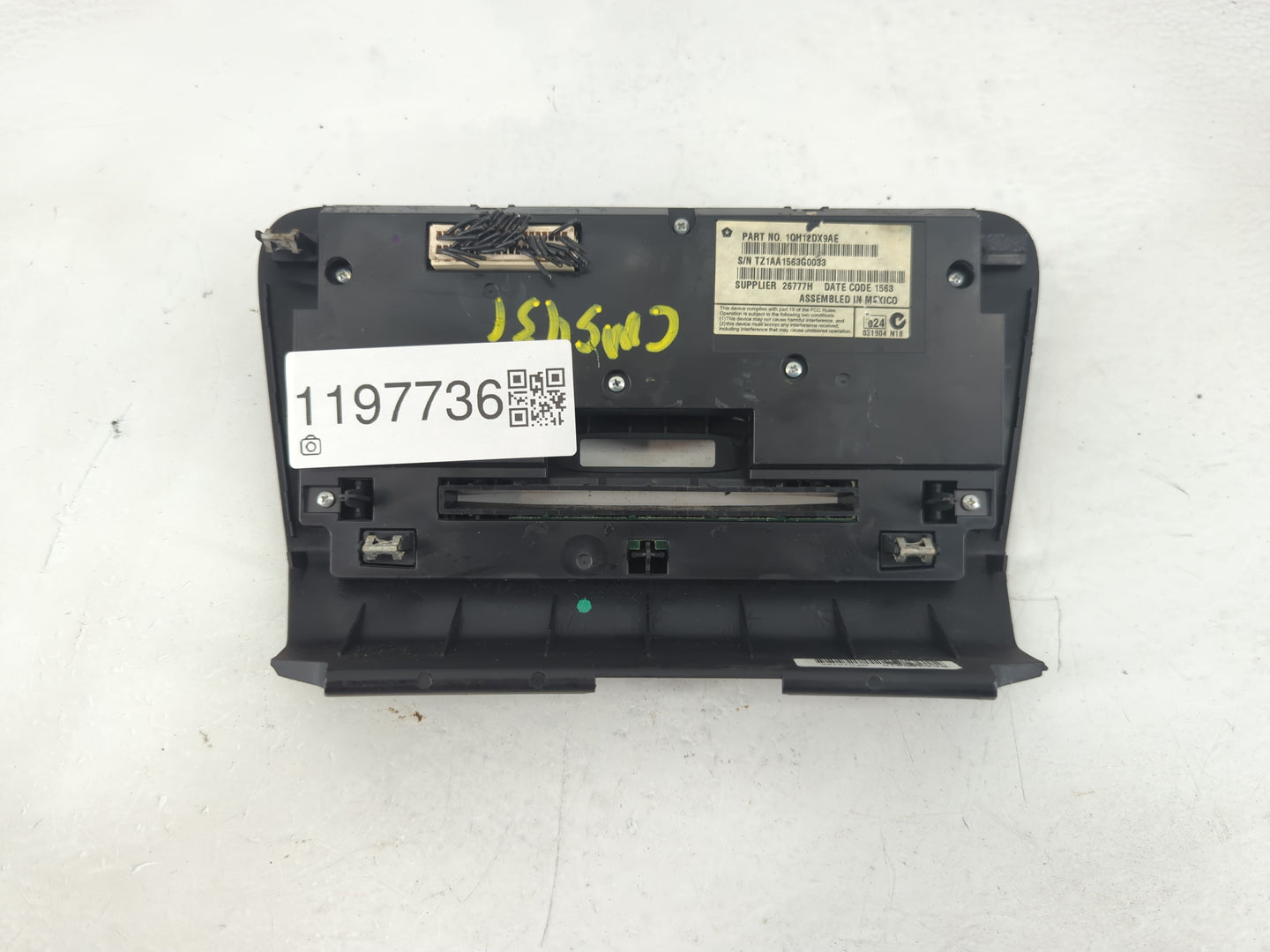 2013-2014 Dodge Charger Climate Control Module Temperature AC/Heater Replacement P/N:1QH12DX9AE Fits Fits 2013 2014 OEM Used