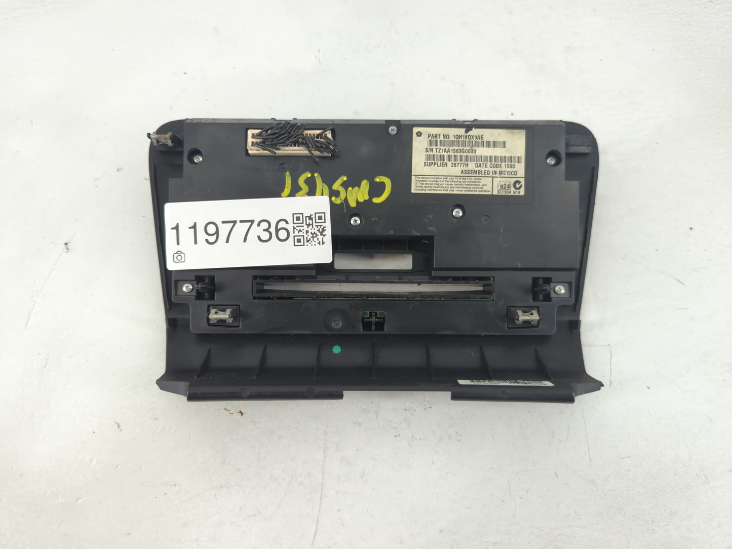 2013-2014 Dodge Charger Climate Control Module Temperature AC/Heater Replacement P/N:1QH12DX9AE Fits Fits 2013 2014 OEM Used