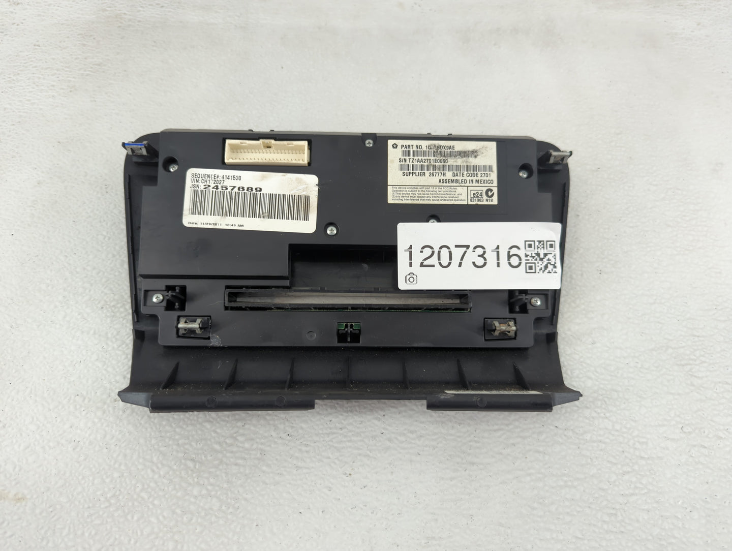 2011-2014 Dodge Charger Climate Control Module Temperature AC/Heater Replacement P/N:1QH08DX9AE Fits Fits 2011 2012 2013 201