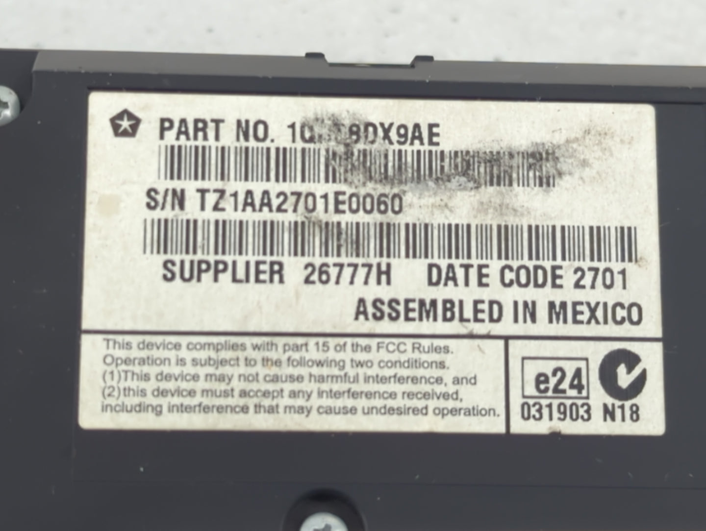 2011-2014 Dodge Charger Climate Control Module Temperature AC/Heater Replacement P/N:1QH08DX9AE Fits Fits 2011 2012 2013 201