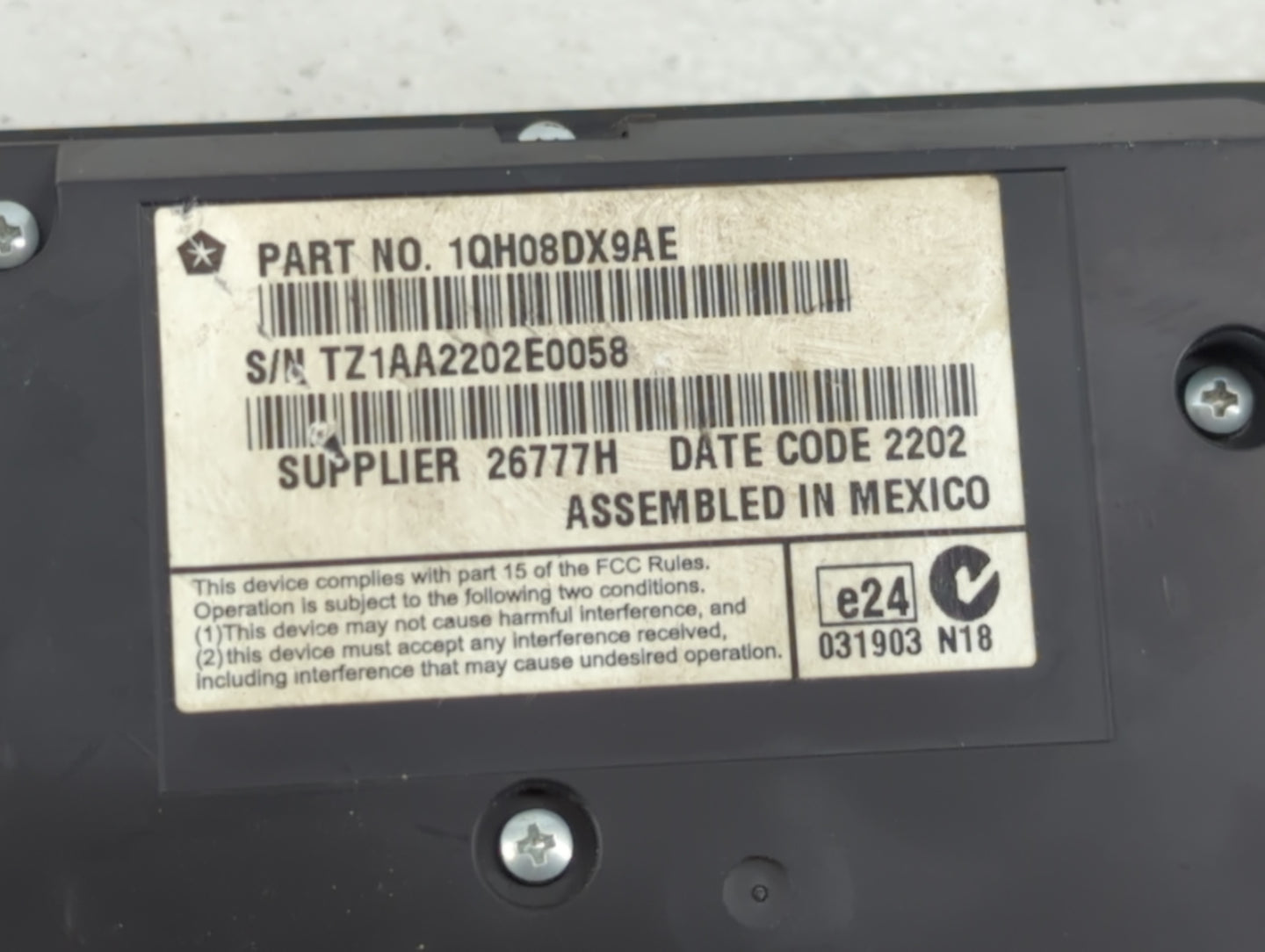 2011-2014 Dodge Charger Climate Control Module Temperature AC/Heater Replacement P/N:1QH08DX9AE Fits Fits 2011 2012 2013 201