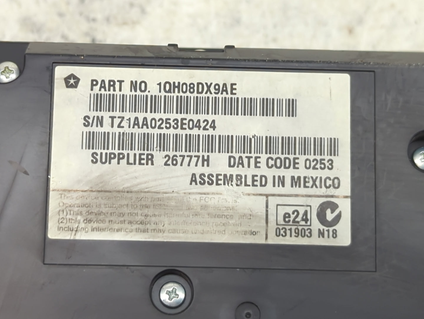 2011-2014 Dodge Charger Climate Control Module Temperature AC/Heater Replacement P/N:1QH08DX9AE Fits Fits 2011 2012 2013 201