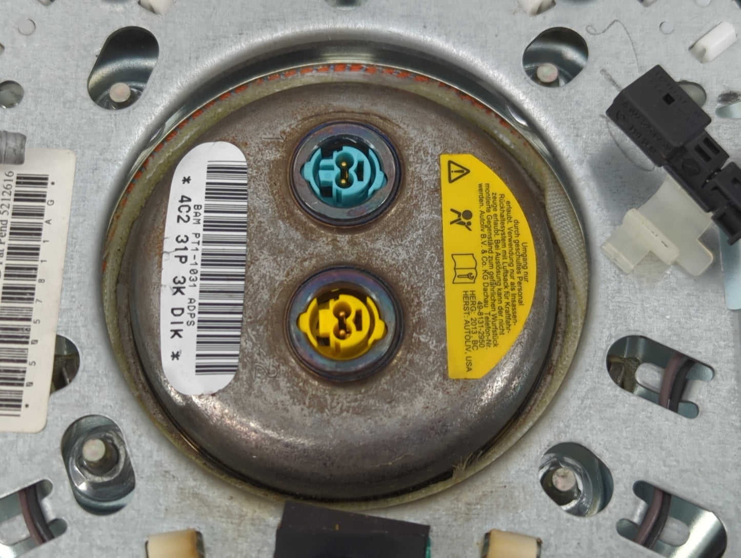 2013 Dodge Charger Air Bag Driver Left Steering Wheel Mounted P/N:PT1-1031 5212616 Fits OEM Used Auto Parts - Oemusedautopar