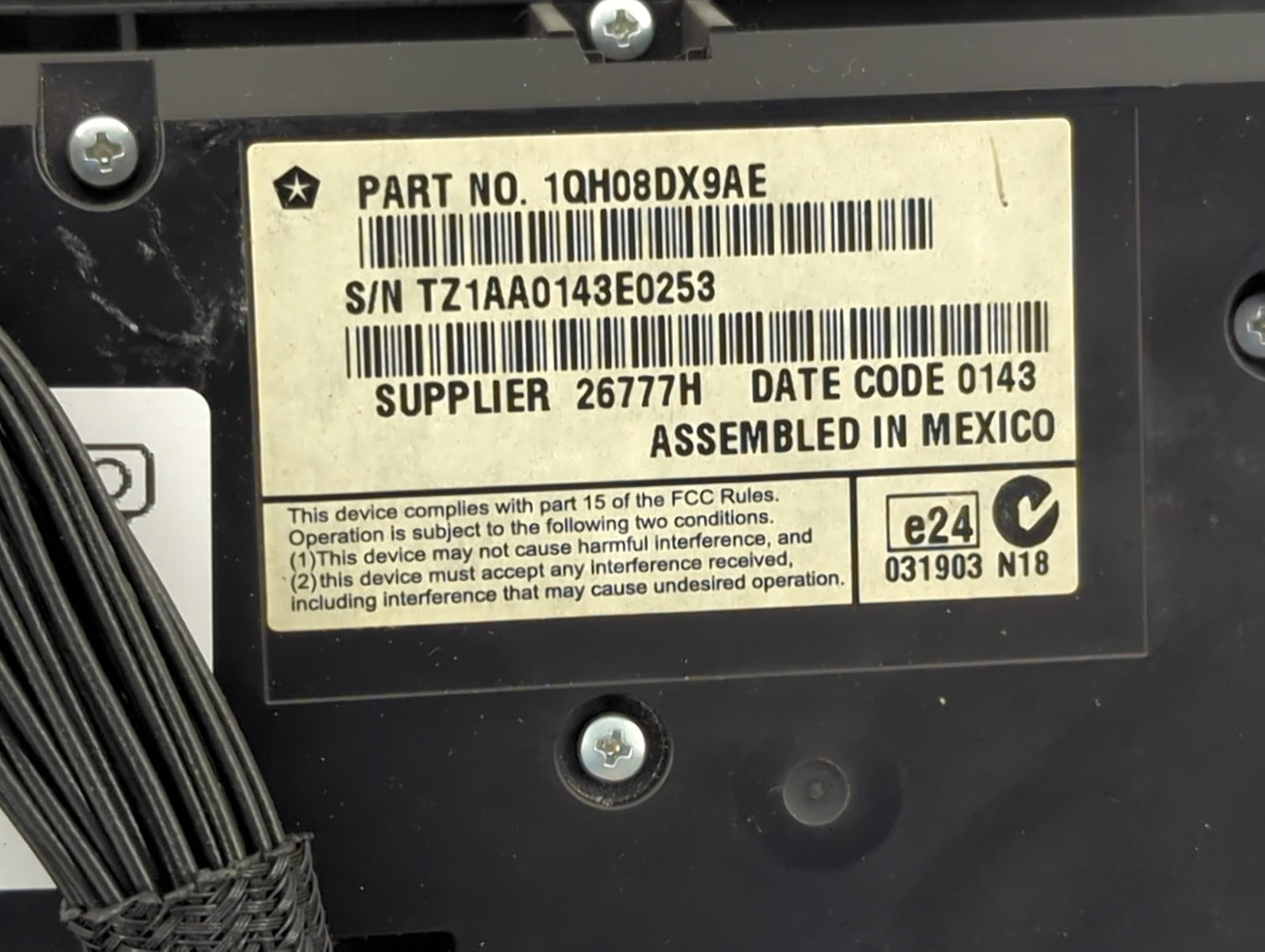 2011-2014 Dodge Charger Climate Control Module Temperature AC/Heater Replacement P/N:1QH08DX9AE Fits Fits 2011 2012 2013 201