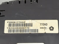2013 Dodge Charger Instrument Cluster Speedometer Gauges P/N:P05091772AD TBCQI063389770, A2C32872408 Fits OEM Used Auto Part