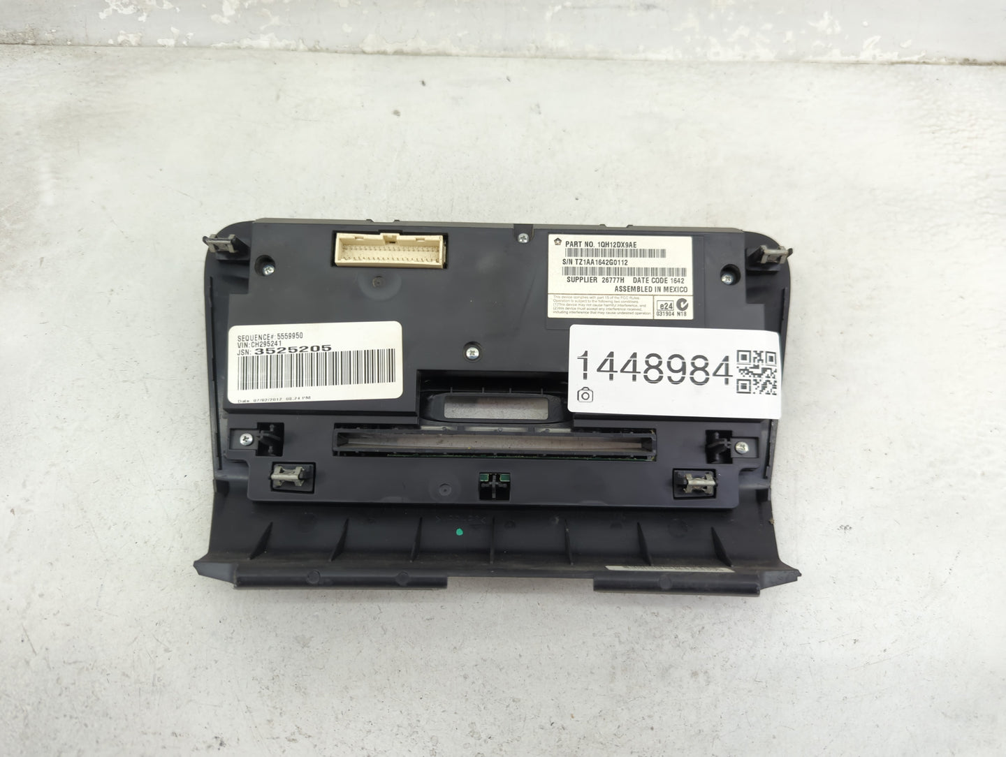 2011-2014 Dodge Charger Climate Control Module Temperature AC/Heater Replacement P/N:1QH12DX9AE Fits Fits 2011 2012 2013 201