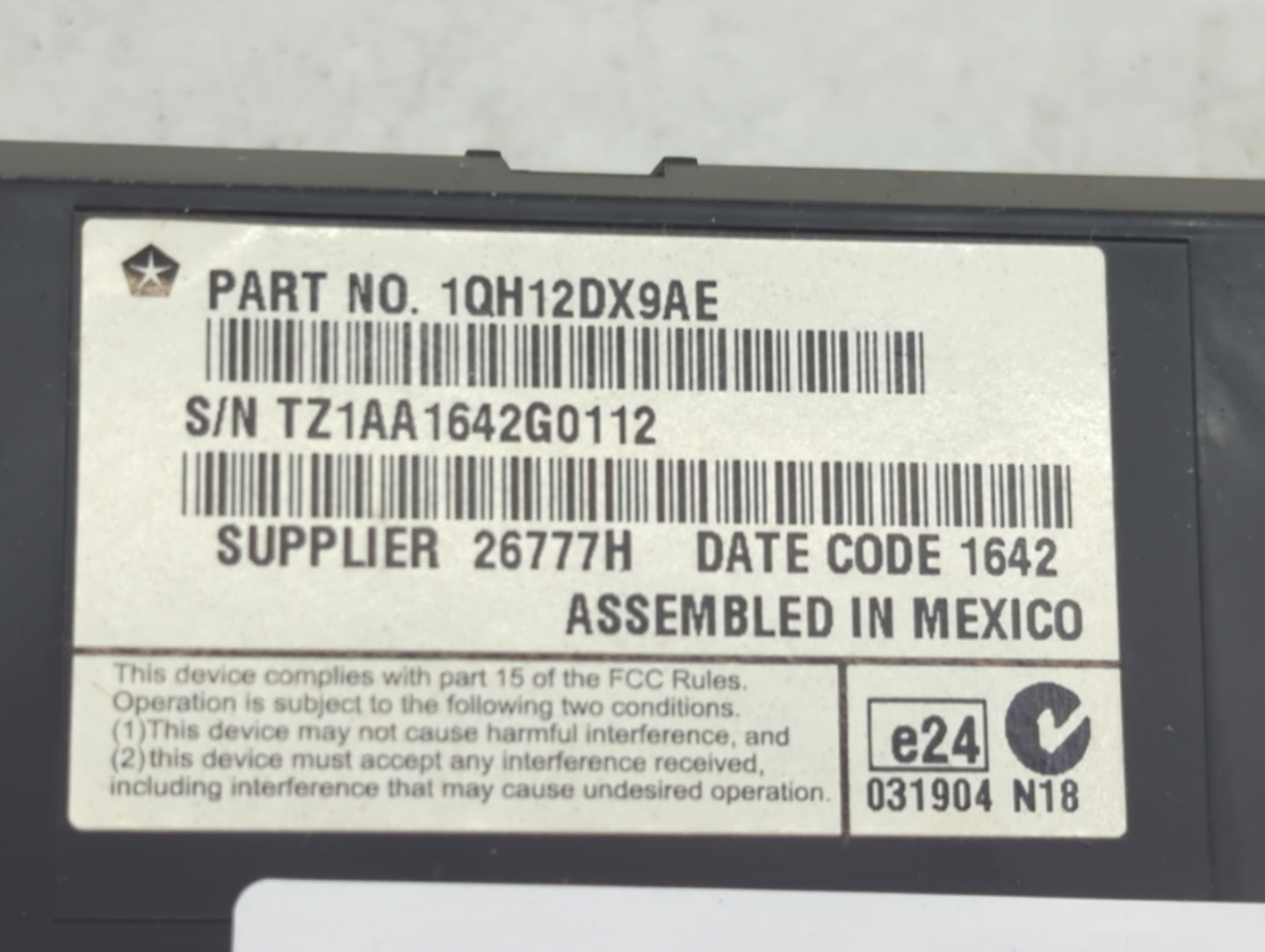 2011-2014 Dodge Charger Climate Control Module Temperature AC/Heater Replacement P/N:1QH12DX9AE Fits Fits 2011 2012 2013 201