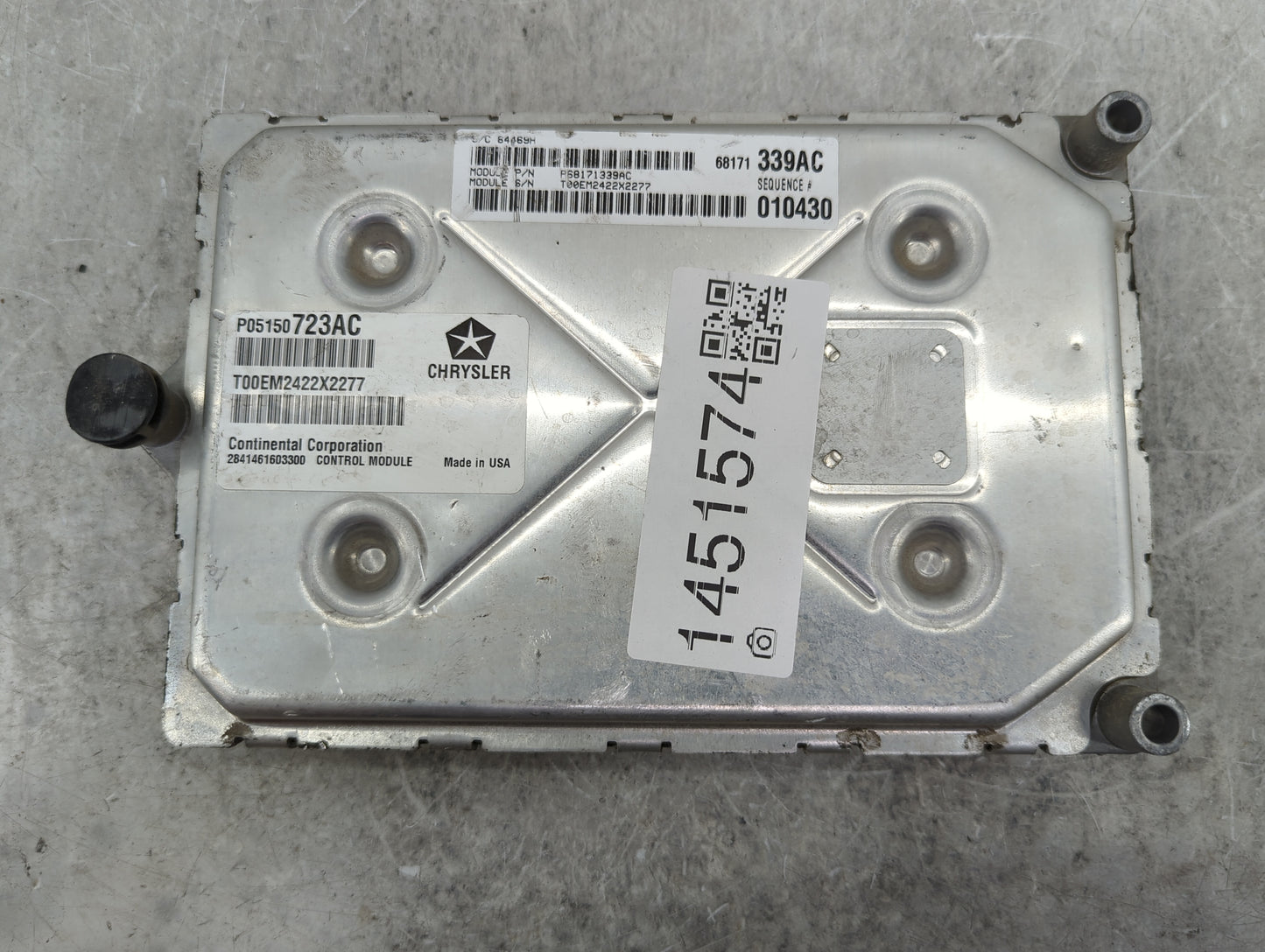 2013 Dodge Charger PCM Engine Control Computer ECU ECM PCU OEM P/N:P05150723AC 68171339AC, T00EM2422X2277, 05150723AC Fits O