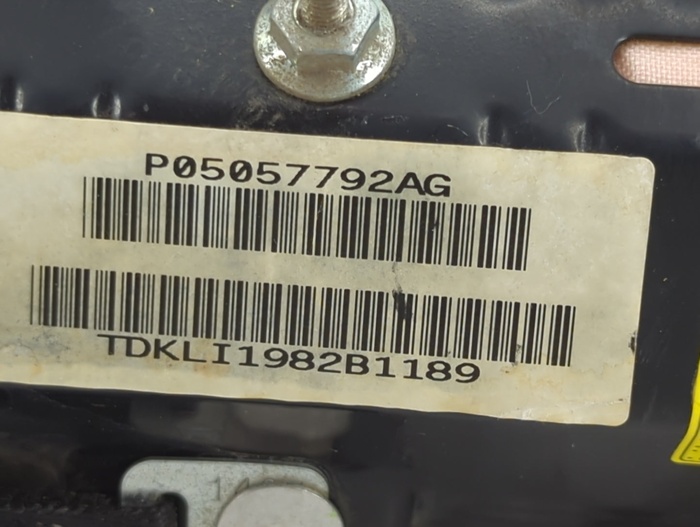 2011-2014 Dodge Charger Air Bag Driver Left Knee OEM P/N:P05057792AG Fits Fits 2011 2012 2013 2014 OEM Used Auto Parts - Oem