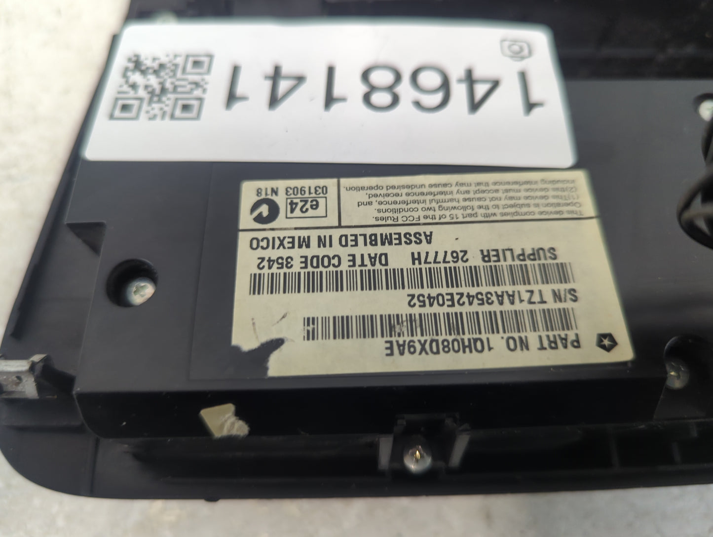 2013-2014 Dodge Charger Climate Control Module Temperature AC/Heater Replacement P/N:1QH08DX9AE Fits Fits 2013 2014 OEM Used