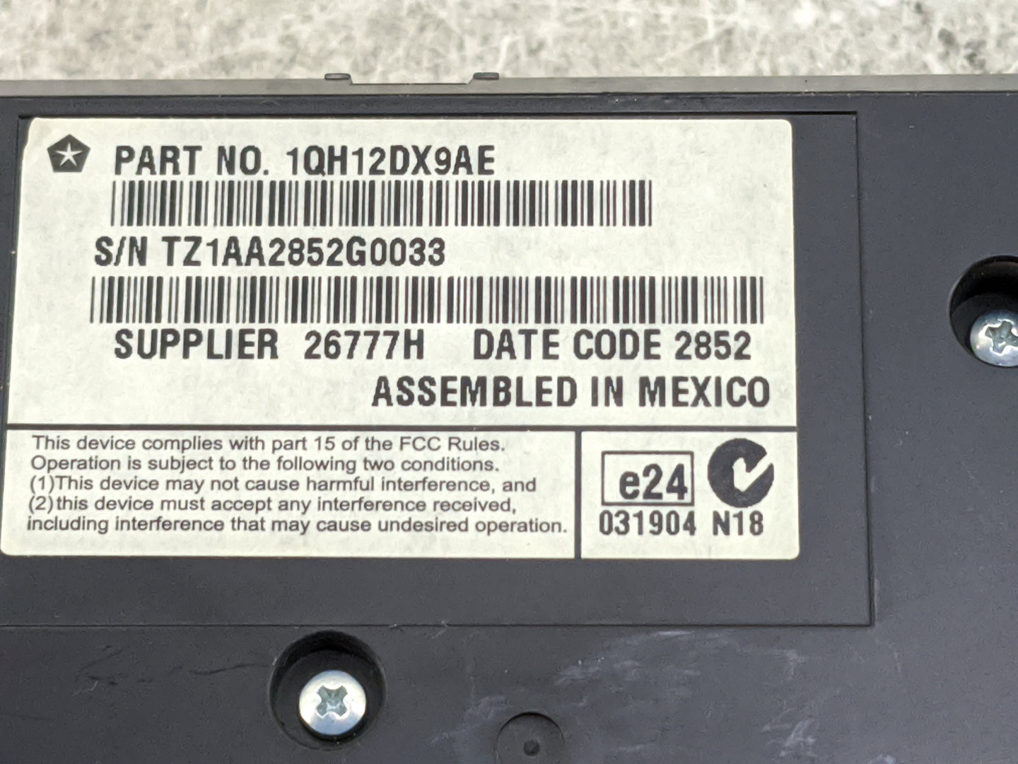 2011-2014 Dodge Charger Climate Control Module Temperature AC/Heater Replacement P/N:1QH12DX9AE 1QH08DX9AE Fits OEM Used Aut