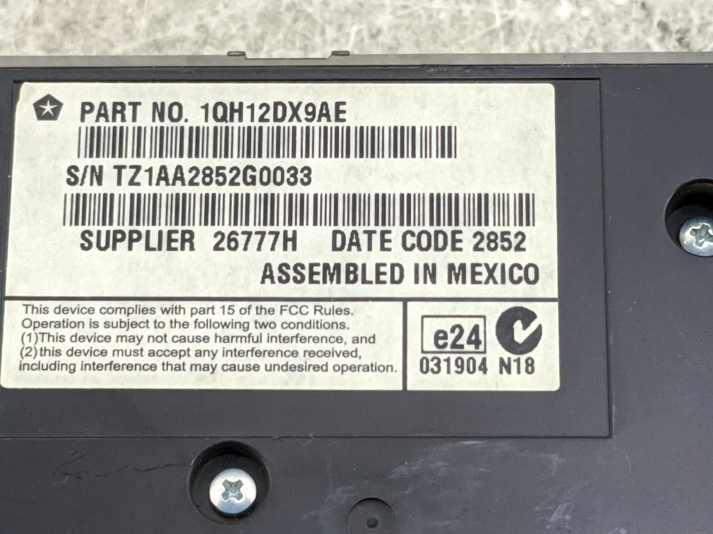 2011-2014 Dodge Charger Climate Control Module Temperature AC/Heater Replacement P/N:1QH12DX9AE 1QH08DX9AE Fits OEM Used Aut