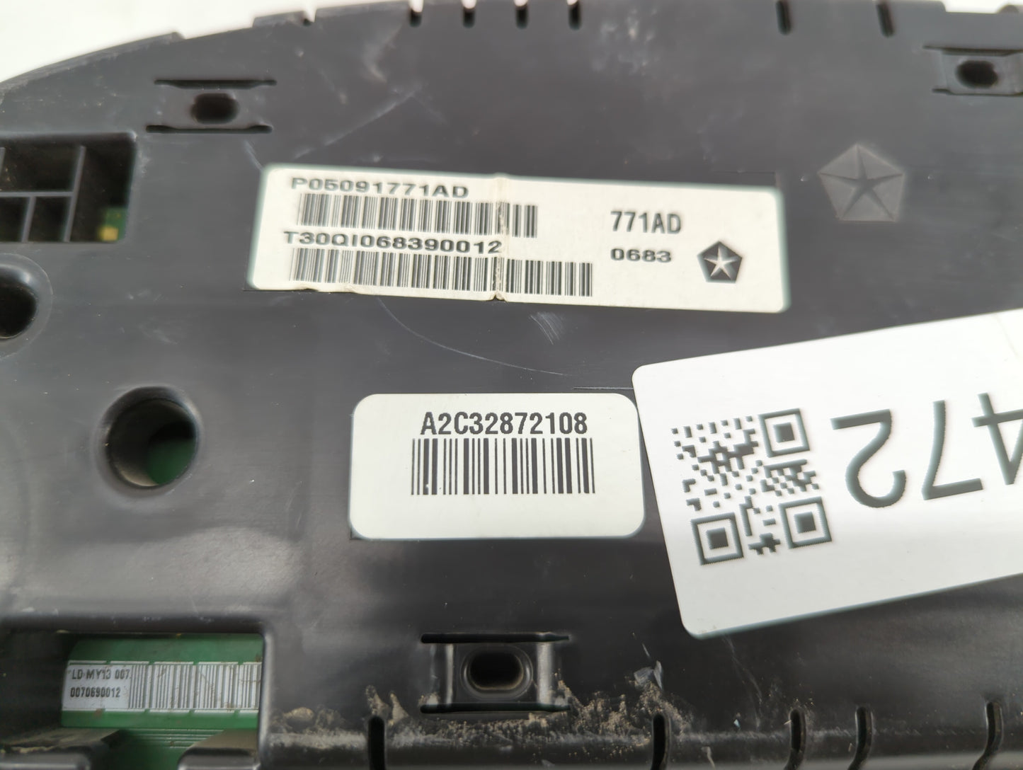 2013 Dodge Charger Instrument Cluster Speedometer Gauges P/N:P05091771AD P05091771AC Fits OEM Used Auto Parts - Oemusedautop