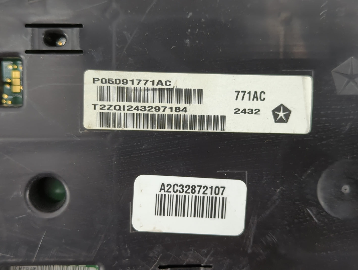 2013 Dodge Charger Instrument Cluster Speedometer Gauges P/N:P05091771AC Fits OEM Used Auto Parts - Oemusedautoparts1.com