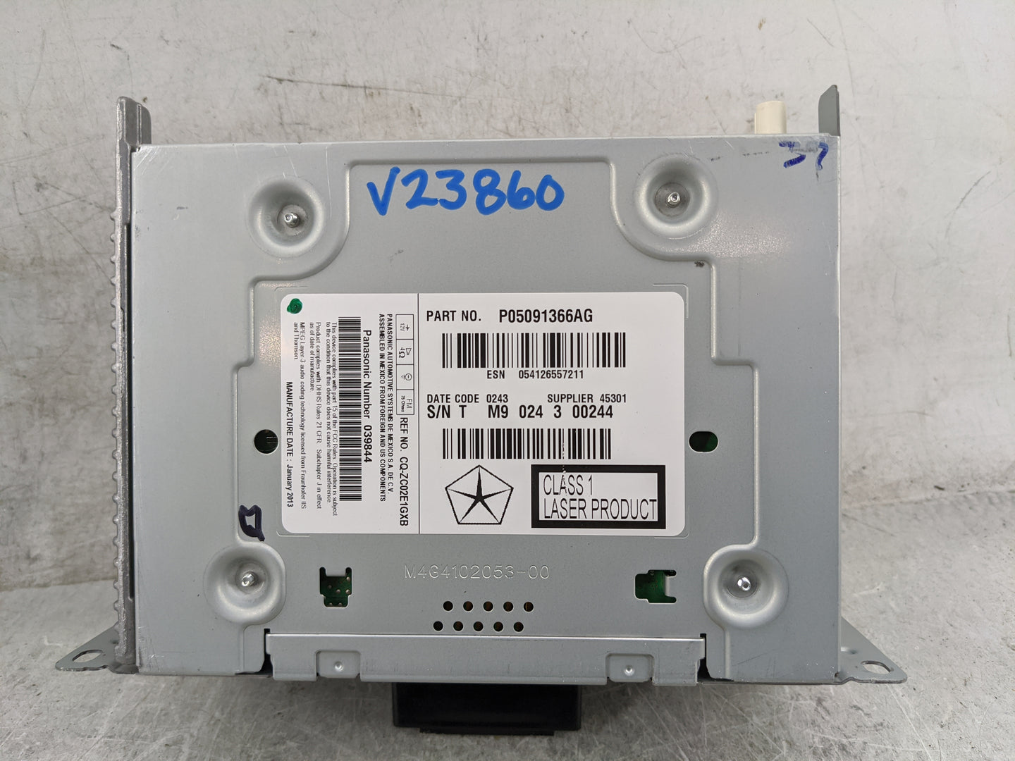 2013-2014 Dodge Charger Radio AM FM Cd Player Receiver Replacement P/N:P05091366AG CQ-ZC02E1GXB Fits Fits 2013 2014 OEM Used