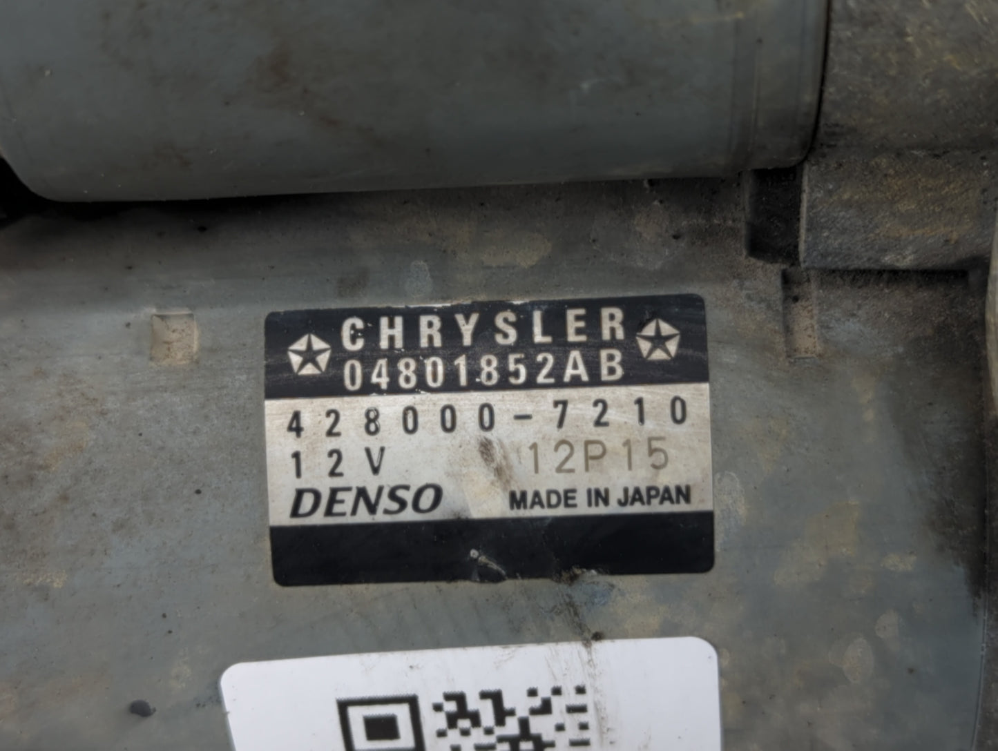 2011-2016 Dodge Charger Car Starter Motor Solenoid OEM P/N:428000-7210 04801852AB Fits Fits 2011 2012 2013 2014 2015 2016 OE
