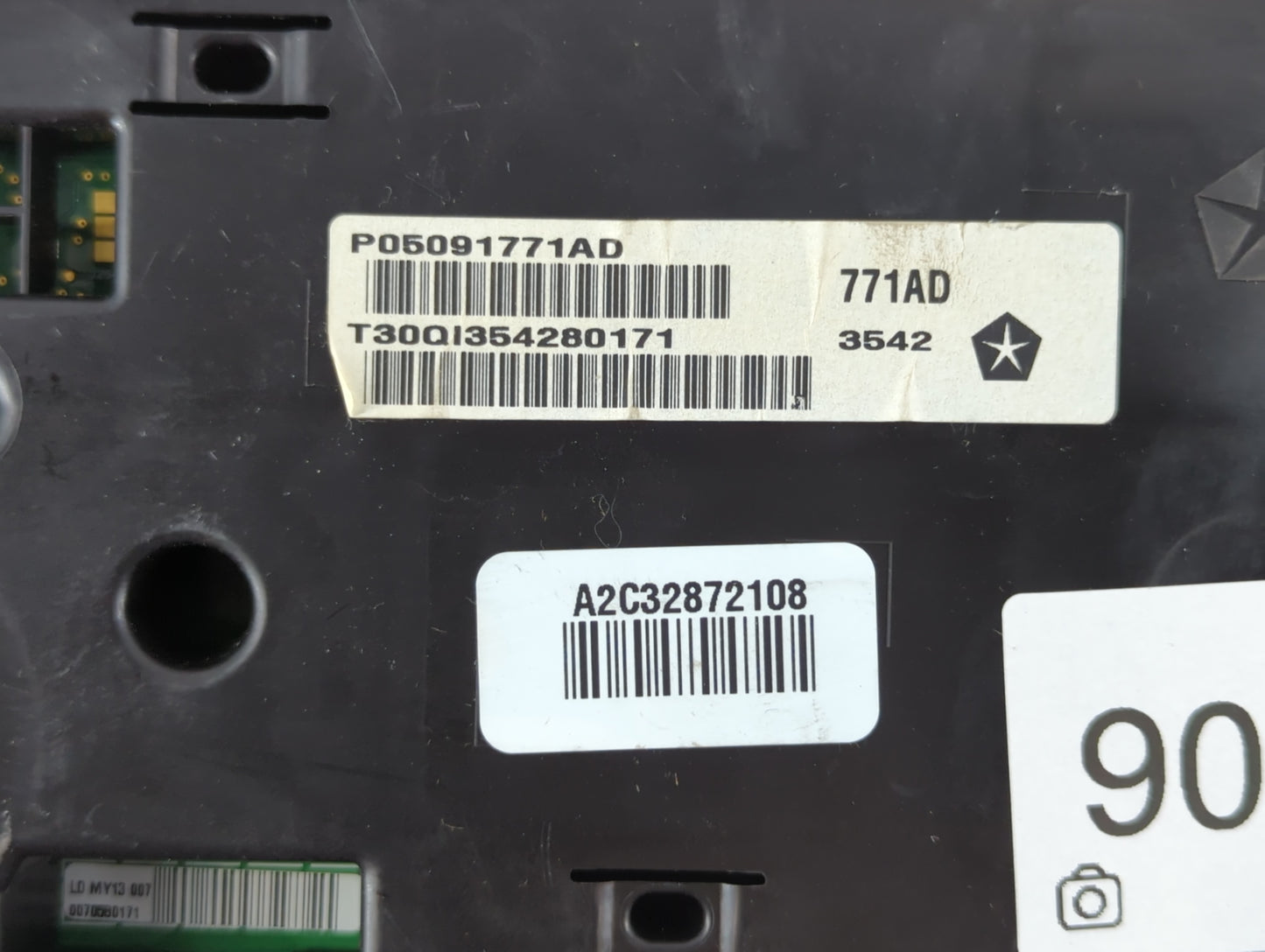 2013 Dodge Charger Instrument Cluster Speedometer Gauges P/N:P05091771AD Fits OEM Used Auto Parts - Oemusedautoparts1.com