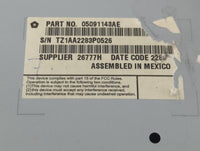 2013 Dodge Dart Radio AM FM Cd Player Receiver Replacement P/N:05091143AE Fits OEM Used Auto Parts - Oemusedautoparts1.com