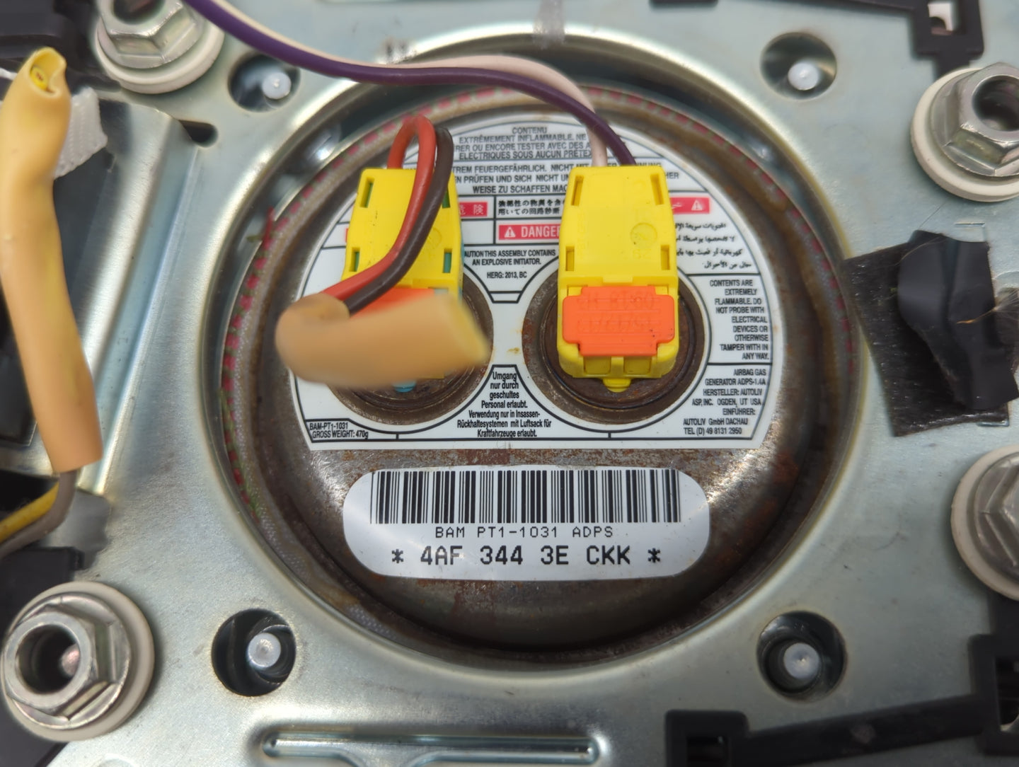 2013-2016 Dodge Dart Air Bag Driver Left Steering Wheel Mounted Black - Oemusedautoparts1.com