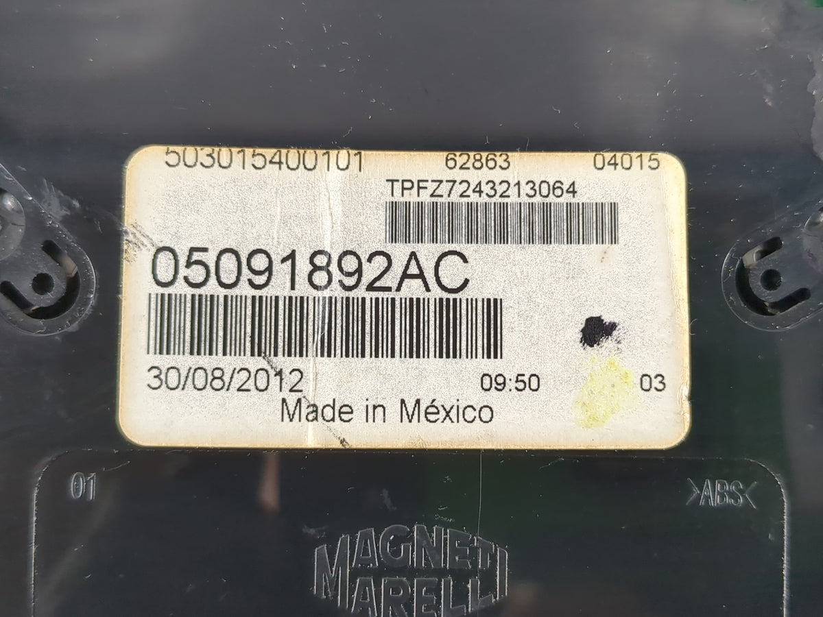 2013 Dodge Dart Instrument Cluster Speedometer Gauges P/N:05091892AC Miles:1K Fits OEM Used Auto Parts - Oemusedautoparts1.c