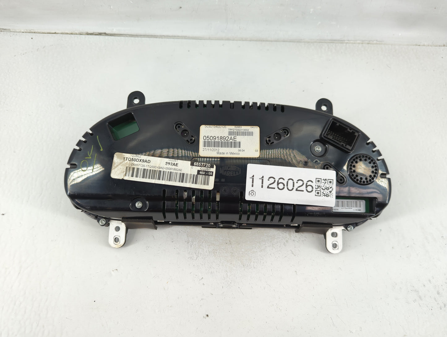 2013 Dodge Dart Instrument Cluster Speedometer Gauges P/N:05091892AE Fits OEM Used Auto Parts - Oemusedautoparts1.com