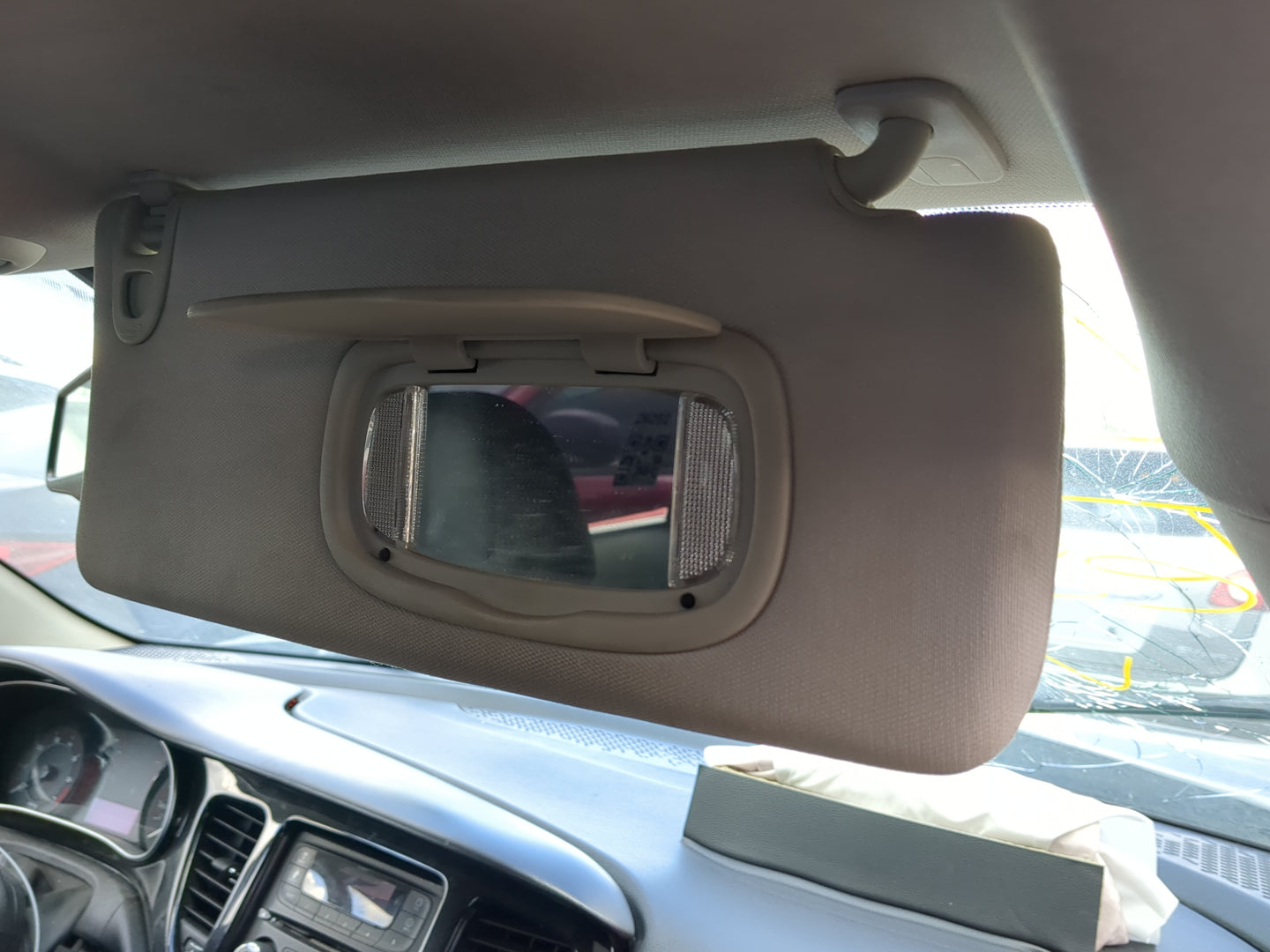 2013-2014 Dodge Dart Sun Visor Shade Replacement Passenger Right Mirror Fits Fits 2013 2014 OEM Used Auto Parts - Oemusedaut
