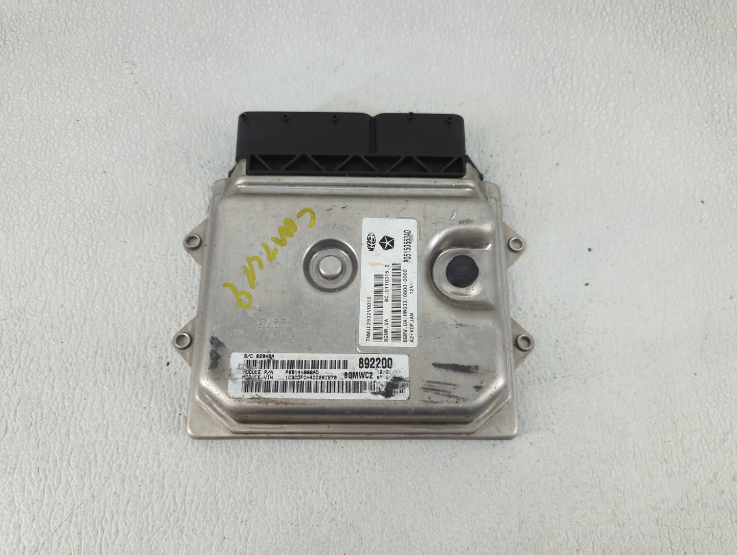 2013 Dodge Dart PCM Engine Control Computer ECU ECM PCU OEM P/N:P05150663AD Fits OEM Used Auto Parts - Oemusedautoparts1.com