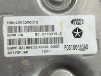 2013 Dodge Dart PCM Engine Control Computer ECU ECM PCU OEM P/N:P05150663AD Fits OEM Used Auto Parts - Oemusedautoparts1.com
