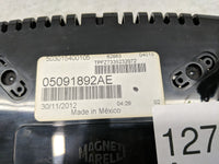 2013 Dodge Dart Instrument Cluster Speedometer Gauges P/N:05091892AE Fits OEM Used Auto Parts - Oemusedautoparts1.com
