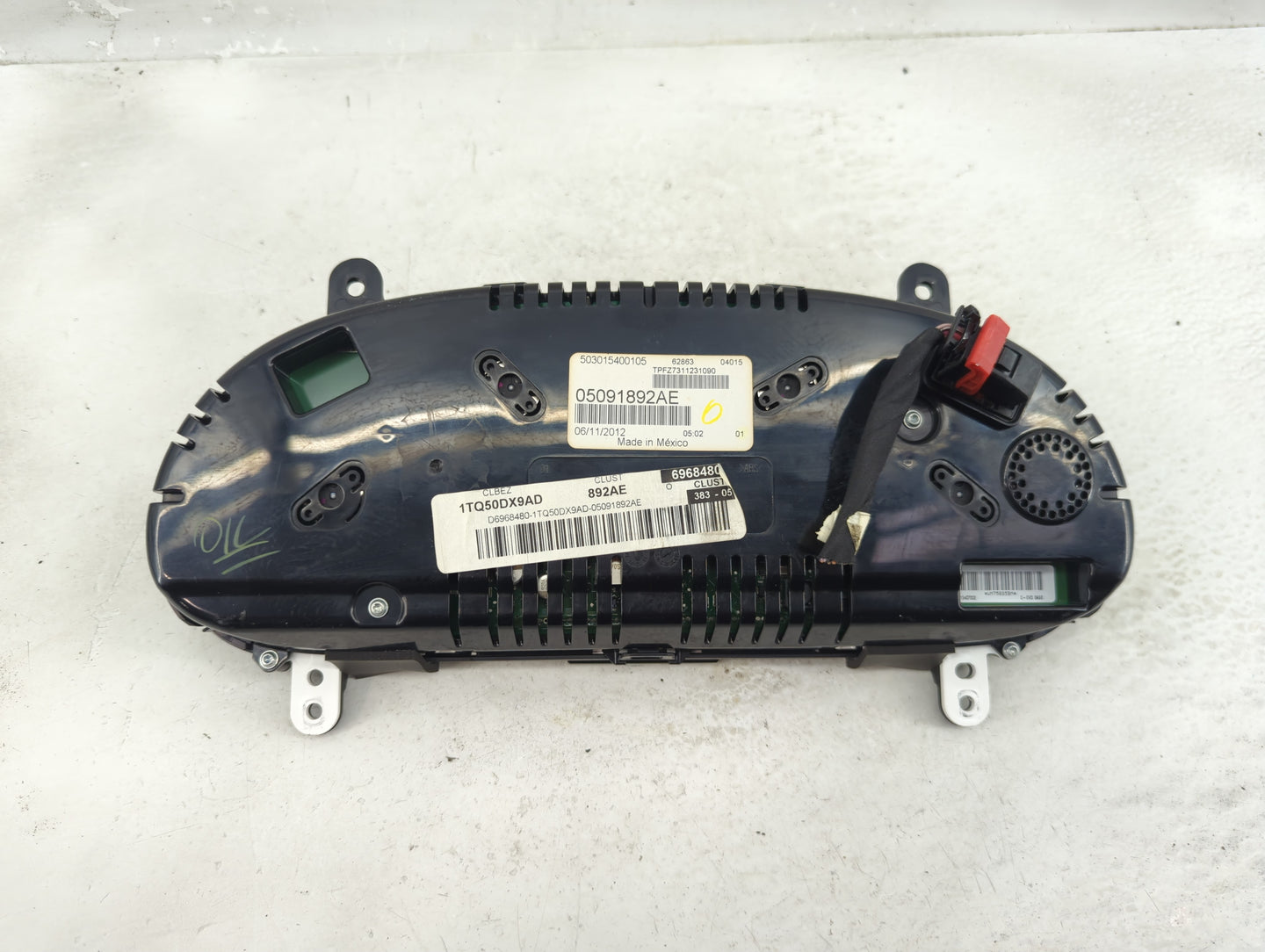 2013 Dodge Dart Instrument Cluster Speedometer Gauges P/N:05091892AE Fits OEM Used Auto Parts - Oemusedautoparts1.com