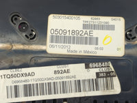 2013 Dodge Dart Instrument Cluster Speedometer Gauges P/N:05091892AE Fits OEM Used Auto Parts - Oemusedautoparts1.com