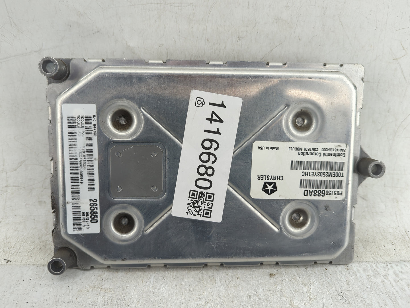 2013 Dodge Dart PCM Engine Control Computer ECU ECM PCU OEM P/N:P05150688AD Fits OEM Used Auto Parts - Oemusedautoparts1.com
